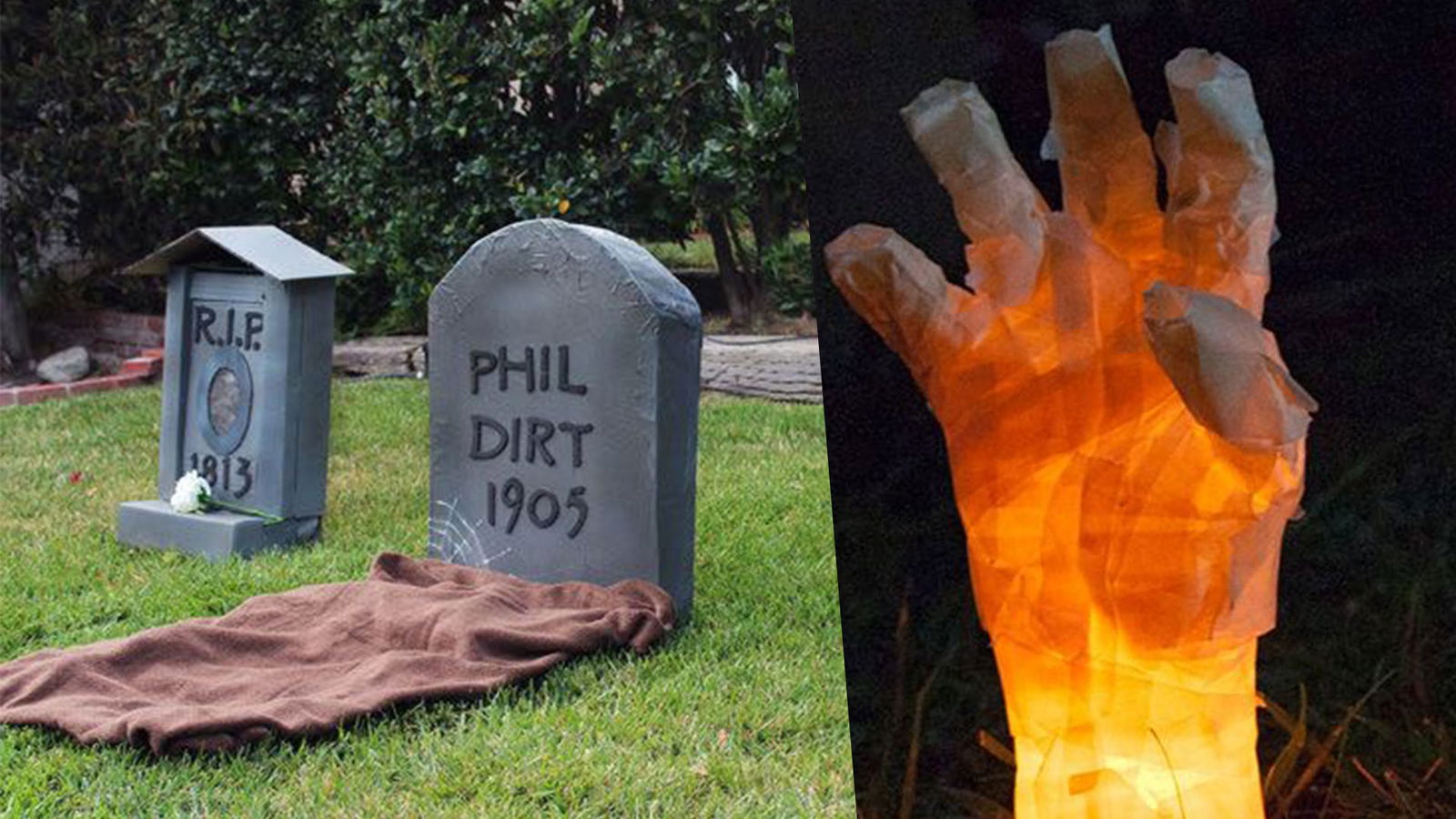 Halloween rs2 Basteltipps Stein und Hand