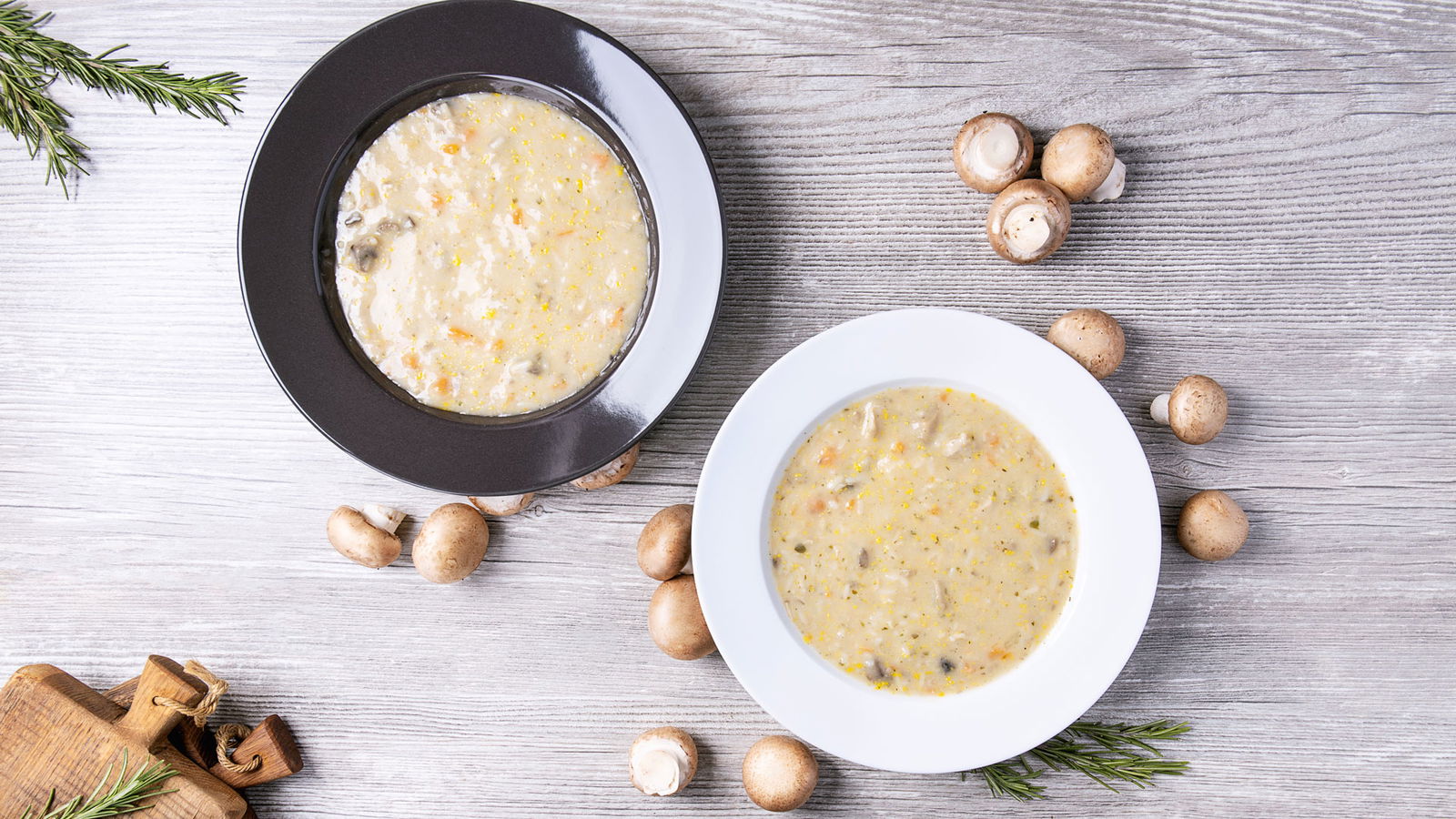 Herbtorte Champignonsuppe