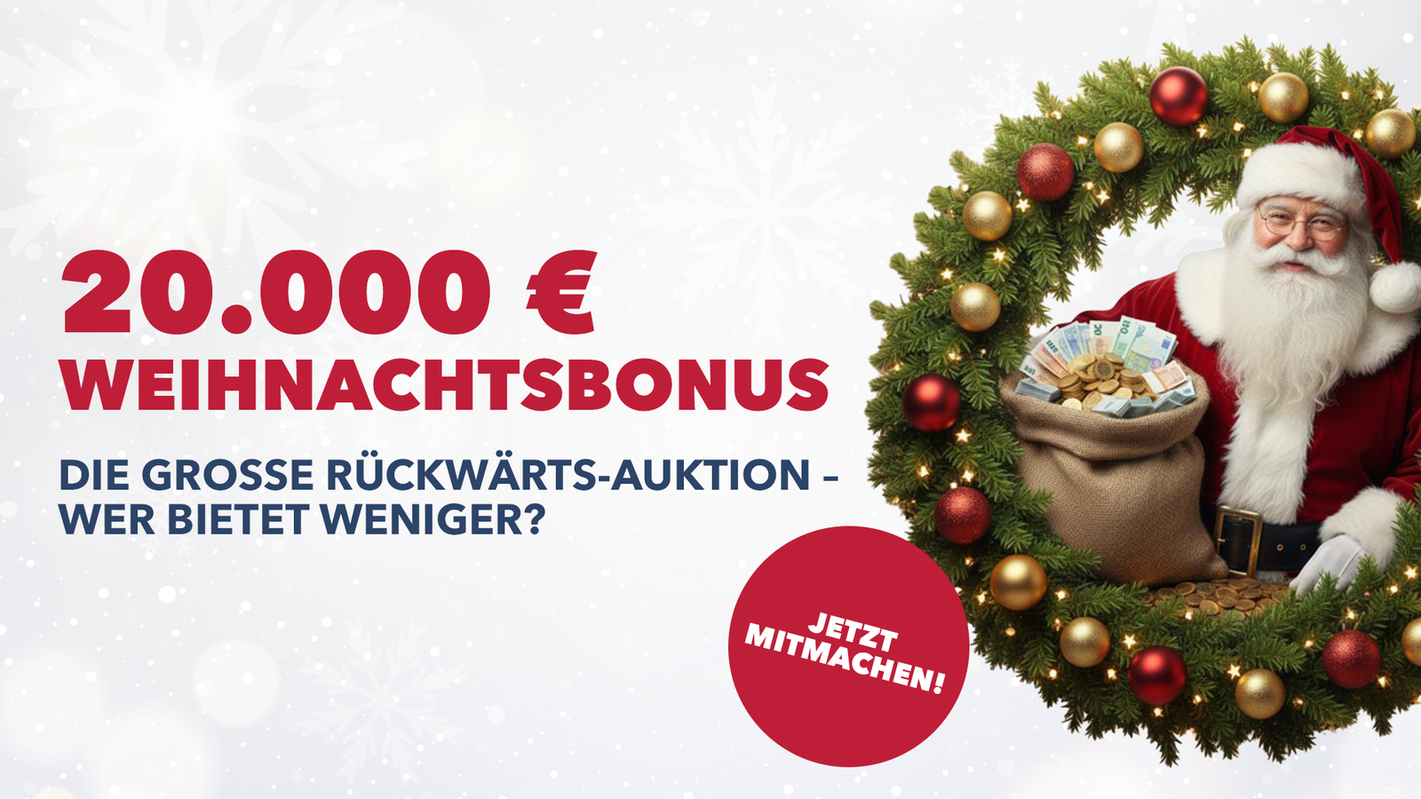 Weihnachtsbonus Rückwärtsauktion