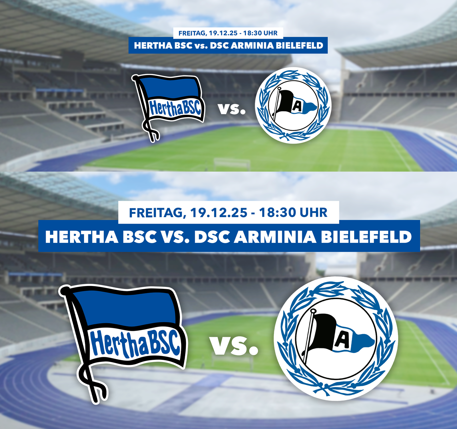 Hertha BSC DSC Arminia Bielefeld KOMBI Grafik