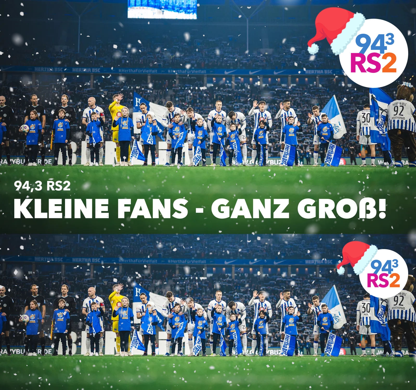 Hertha Einlaufkind Weihnachtlich