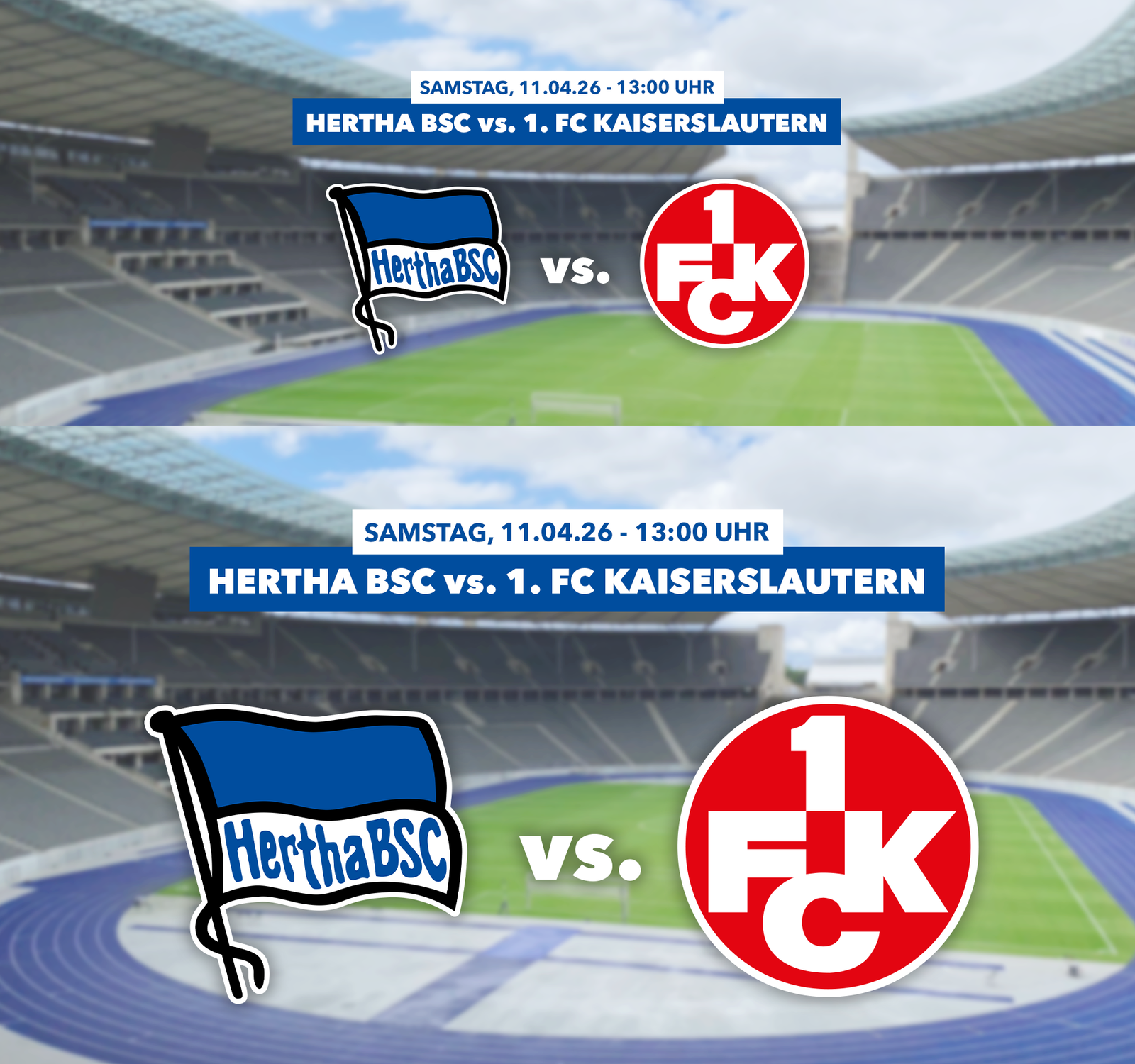 Hertha BSC gegen den 1. FC Kasierslautern
