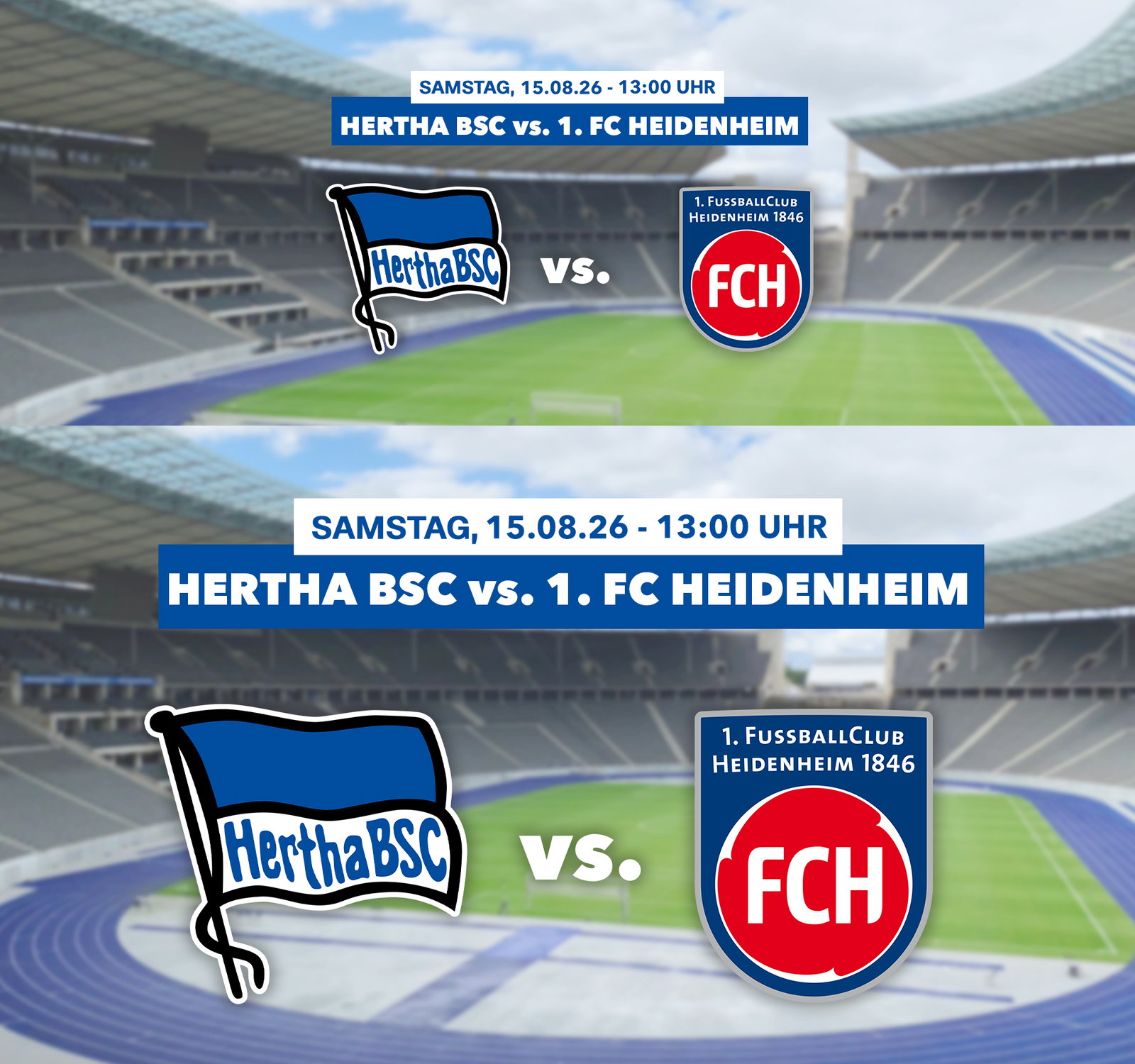 Hertha BSC Banner Heimspiel Heidenheim 2026