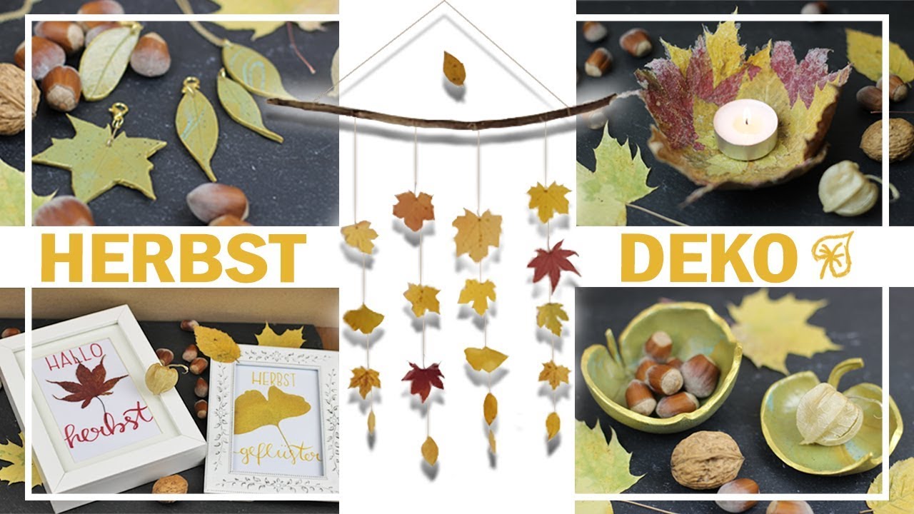 Herbst DIY Ideen ? Basteln mit Blättern ? Schalen, Anhänger, Bilder, uvm. | mirisplace