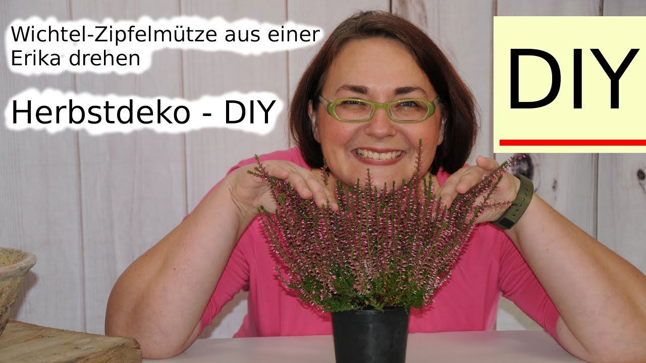 Herbstdeko DIY: Erika als Wichtel mit Zipfelmütze ?