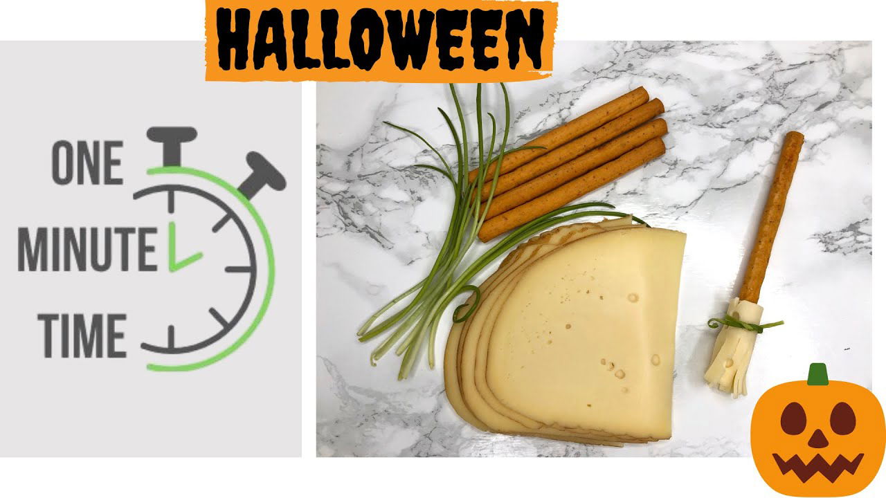 HALLOWEEN EINFACHE SCHNELLE Rezepte | Käse Besen Stangen Schnittlauch