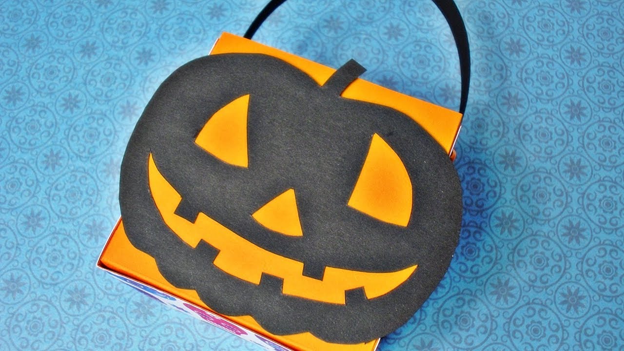 Basteln: Halloween Körbchen selber machen / Halloween Bastelideen